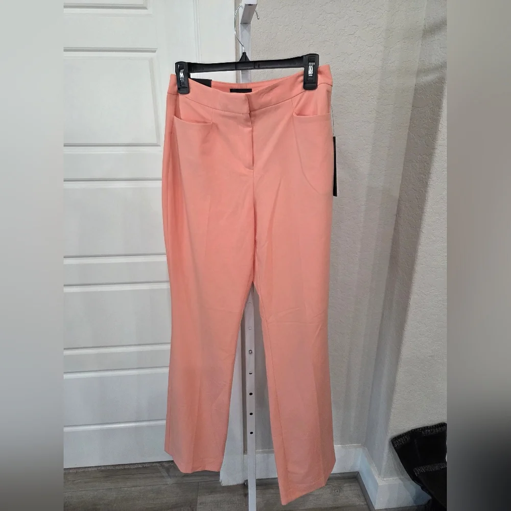 DONNA KARAN NEW YORK PEACH WIDE LEG PANTS SIZE 2 NWT